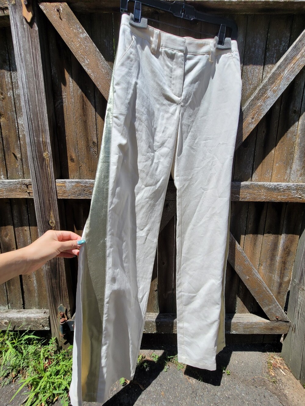 TWP Stay Golden Wide Leg Pant Bone / Light Golde Size 0 NWT